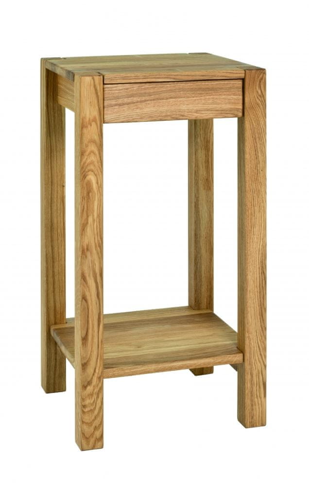 Mørtens Furniture Odkladací stolík Molk, 73 cm, dub